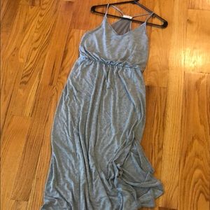 Rolla coster light grey razor back maxi with slit